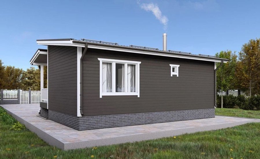 Каркасная баня 7 на 9, проект Амга