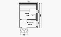 Мобильная баня 2.3 на 3