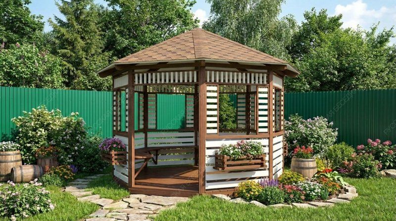 Восьмигранная беседка ГЕКСАРИУМ