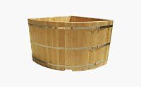 Купель угловая из кедра h120 / 110*110 / 4 см