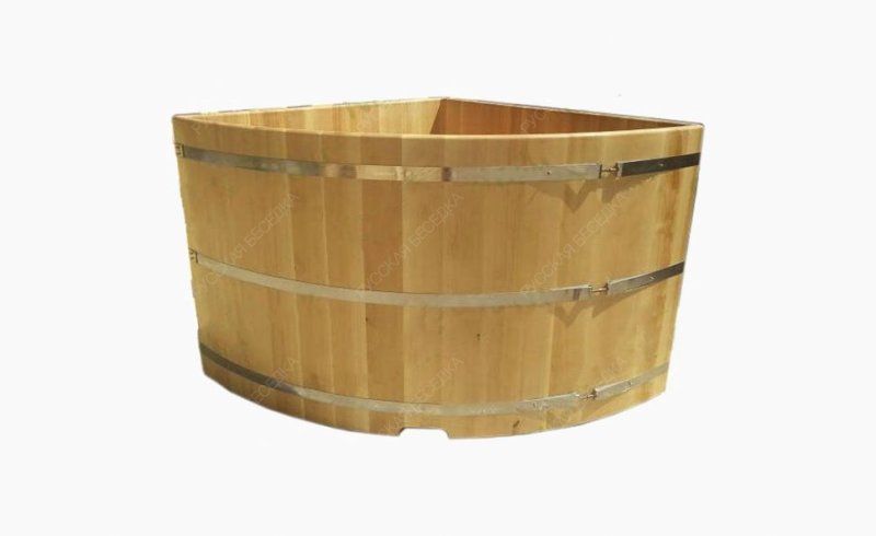 Купель угловая из кедра h120 / 110*110 / 4 см