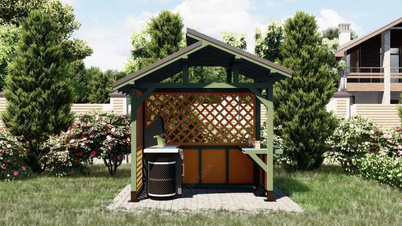 Навес для мангала и барбекю Сурово