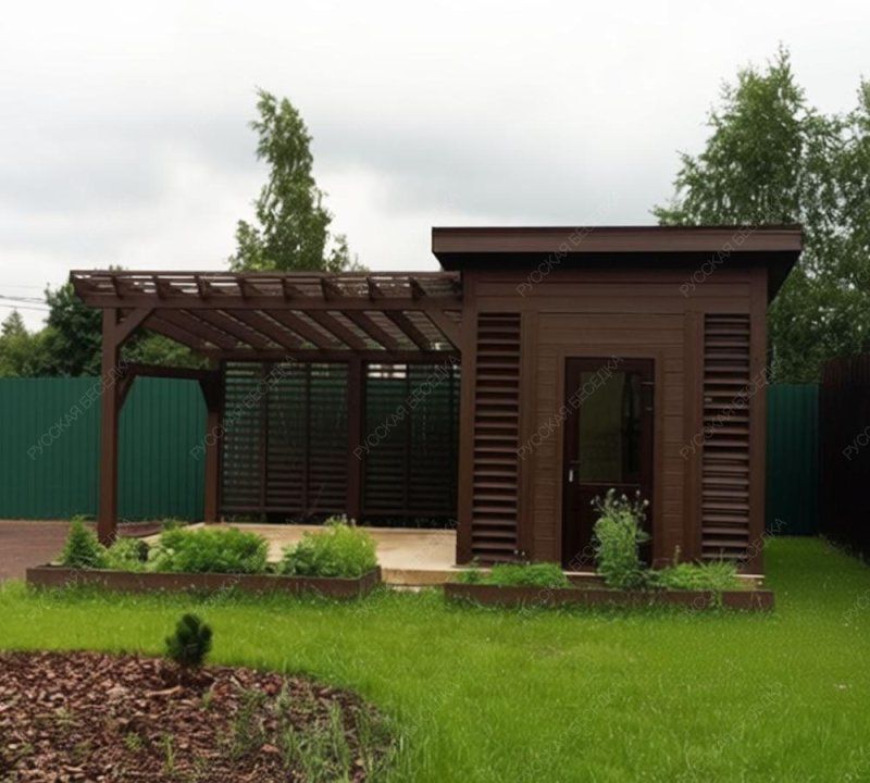 Хозблок с перголой НЕКСТ