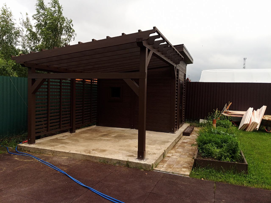 Хозблок с перголой НЕКСТ