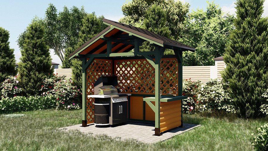 Навес для мангала и барбекю Сурово